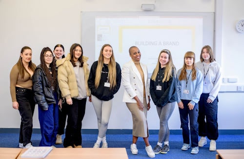 Students learning how to create a skincare brand with Neo Chatyoka
